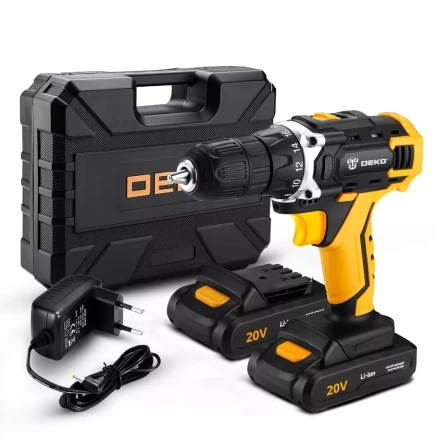 Дрель аккумуляторная DKCD20FU-Li DEKO + набор 63 инструмента, 063-4093 купить в Надыме