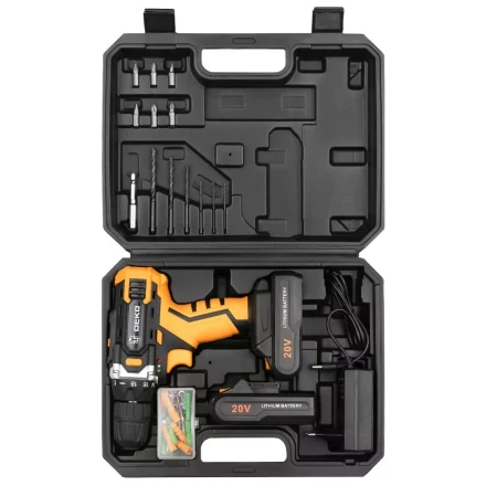 Дрель аккумуляторная DKCD20FU-Li DEKO + набор 63 инструмента, 063-4093 купить в Надыме