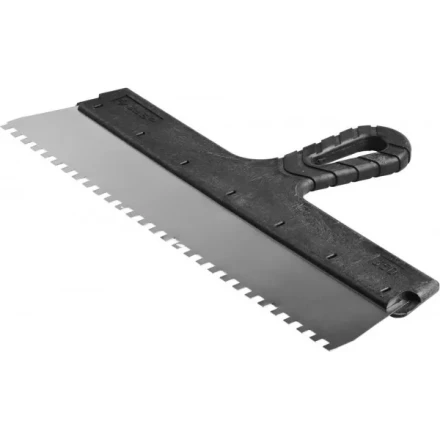 Шпатель ЗУБР "МАСТЕР" ФАСАДНЫЙ, нержавеющее полотно, 350мм, зуб 6х6мм 10078-35-06 купить в Надыме