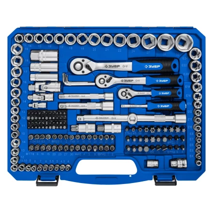 ЗУБР А-216, 216 предм., (1/2+ 3/8+ 1/4), универсальный набор инструмента, Профессионал (27674-H216) купить в Надыме