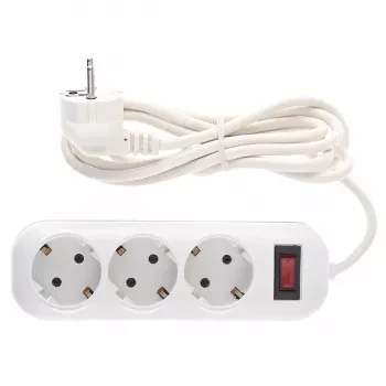 Удлинитель бытовой серия EF, с заземлением и выключателем, 5м, 3 роз., 10A Stern 95773 купить в Надыме