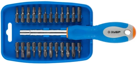 Набор ЗУБР "ЭКСПЕРТ" Отвертка с магнитным битодержателем, биты 25 мм, 25 предметов 25299-H25 купить в Надыме