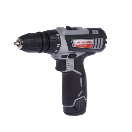 Аккумуляторная дрель-шуруповерт со съемным патроном ИНТЕРСКОЛ ДА-12ЭР-02 КОМБИ Li-ion (2 х 1,5Ач) купить в Надыме
