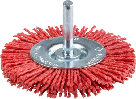 ЗУБР "ПРОФЕССИОНАЛ". Щетка дисковая для дрели, нейлоновая проволока с абразивным покрытием, 50мм 35161-050_z02 купить в Надыме
