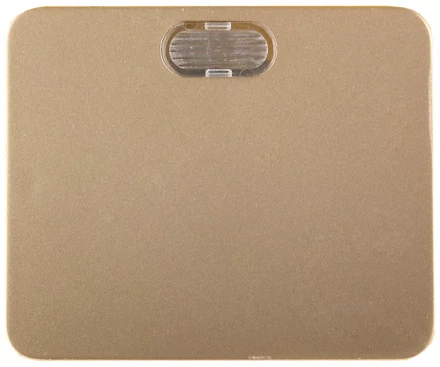 Выключатель СВЕТОЗАР "ГАММА" с подсветкой, одноклавишный, без вставки и рамки, цвет золотой металлик, 10A/~250B SV-54131-GM купить в Надыме