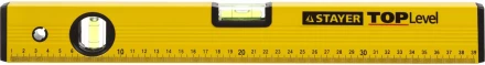 Уровень STAYER "STANDARD" "TOPLevel", коробчатый, 2 противоударных ампулы, линейка, 40см 3460-040_z03 купить в Надыме