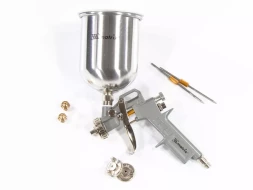 Пневматический краскопульт с верхним бачком V=1,0 л + сопла диаметром 1.2, 1.5 и 1.8 мм MATRIX 57315