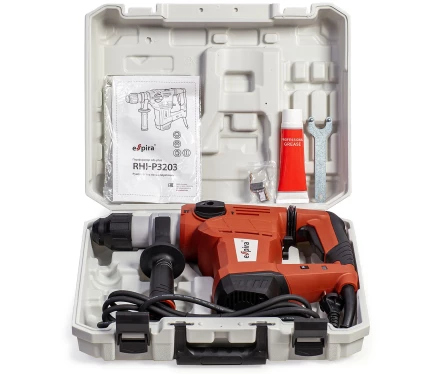 Перфоратор ESPIRA RHI-P3203 (sds plus, 220–240В/50Гц, мощн.1500Вт, ск. хол хода 950 об/м, эн.уд .4,0 Дж, 5.6 кг), 400452 купить в Надыме