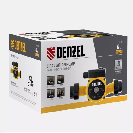 Циркуляционный насос CP32-6, напор 6 м, 70 л/мин, 1 м кабель, монт. длина 180 мм Denzel 99414 купить в Надыме