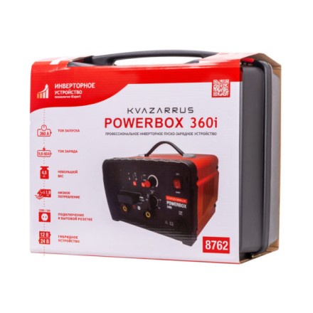 Инверторное пуско-зарядное устройство KVAZARRUS PowerBox 360i, таймер, пластиковый кейс купить в Надыме