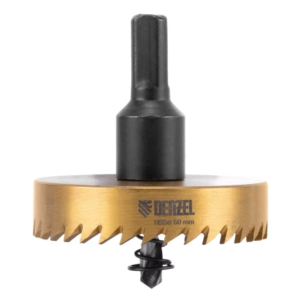 Коронка по металлу HSS, 60 мм, нитридтитановое покрытие Denzel 724119 купить в Надыме
