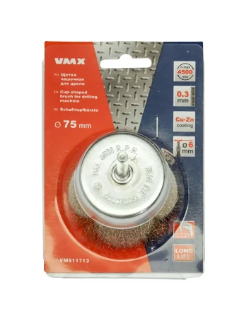 Щетка для дрели ф75 мм чашечная VMX 511713 купить в Надыме