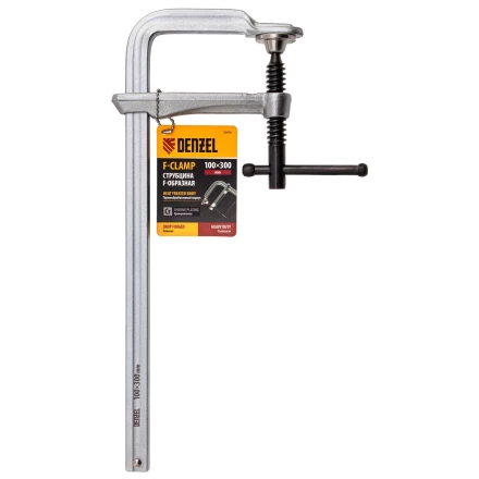 Струбцина Denzel F-образная, 100x300мм, кованая 20470 купить в Надыме