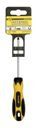 Отвертка шлицевая 0,6х3,0х75 мм Энкор 19500 купить в Надыме