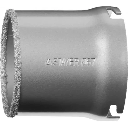Коронка STAYER "PROFESSIONAL" кольцевая с карбидно-вольфрамовой крошкой, d=67мм 33345-67 купить в Надыме