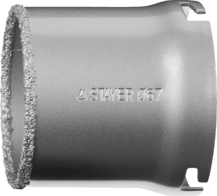 Коронка STAYER "PROFESSIONAL" кольцевая с карбидно-вольфрамовой крошкой, d=67мм 33345-67 купить в Надыме