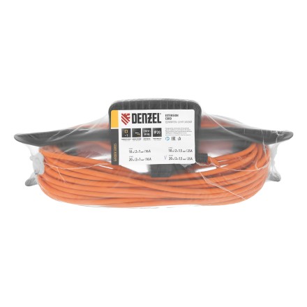 Удлинитель-шнур силовой Denzel Garden Series 37404, б/з, ПВС, 20м, 1 розетка, 2 x 1,5 мм, 3 м купить в Надыме