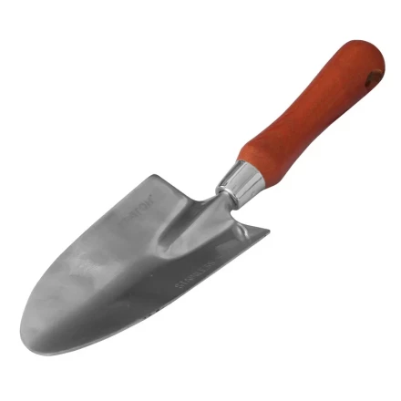 Совок садовый из нержавеющей стали с деревянной рукояткой  320мм Кратон 5 10 05 001 купить в Надыме