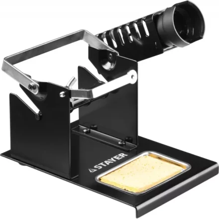 Подставка для паяльников STAYER "MASTER", штампованная, с держателем для катушек с припоем 55321 купить в Надыме