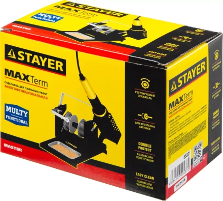 Подставка для паяльников STAYER "MASTER", штампованная, с держателем для катушек с припоем 55321 купить в Надыме