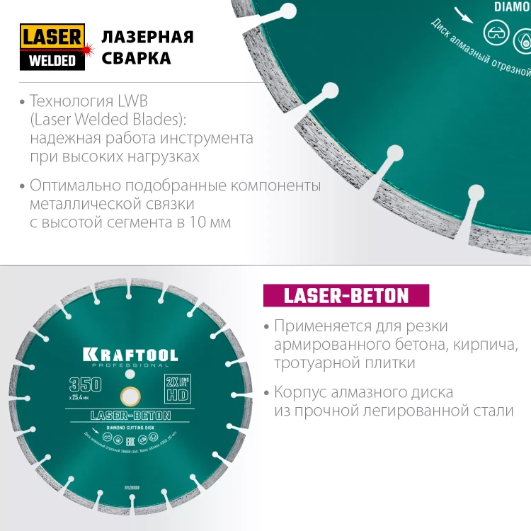 Диски алмазные отрезные для бетонорезов и швонарезчиков BETON 36686-350 купить в Надыме
