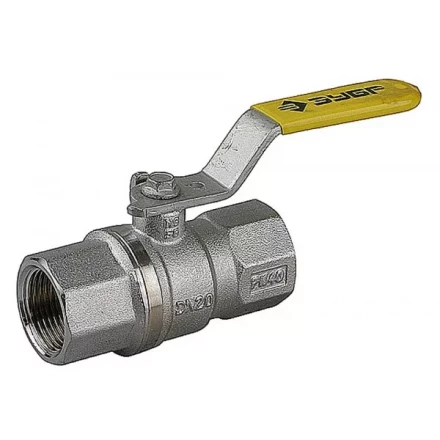 Кран шаровой ЗУБР полнопроход газовый "мама-мама", ручка, хромиров латунь, 1/2" 4-51720-C-1/2 купить в Надыме