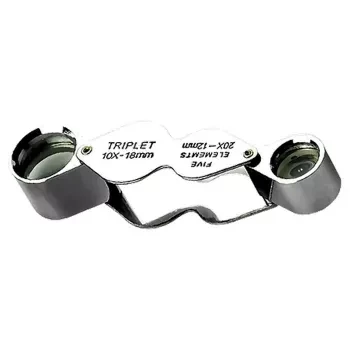 Лупа складная 10-ти и 20-кратная, D 18 мм, D 12 мм  SPARTA 913815 купить в Надыме