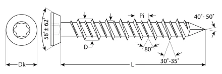 Шурупы ШБ-Х по бетону хроматированные коробка серия ПРОФЕССИОНАЛ купить в Надыме