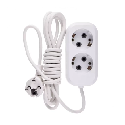 Удлинитель бытовой серия УХз-10-203 с заземлением 3 м 2 розетки 10 А Denzel 95961 купить в Надыме