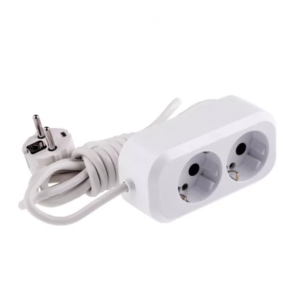 Удлинитель бытовой серия УХз-10-203 с заземлением 3 м 2 розетки 10 А Denzel 95961 купить в Надыме