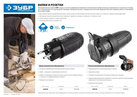 Розетки электрические 16А/220В IP44 серия ПРОФЕССИОНАЛ купить в Надыме