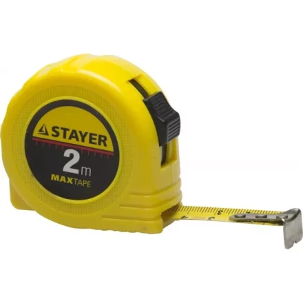Рулетка STAYER "МASTER" "MaxTape", пластиковый корпус, 2м/16мм 34014-02-16 купить в Надыме