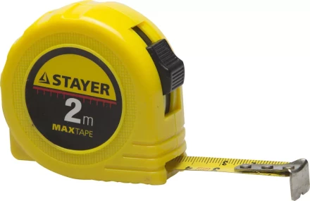 Рулетка STAYER "МASTER" "MaxTape", пластиковый корпус, 2м/16мм 34014-02-16 купить в Надыме