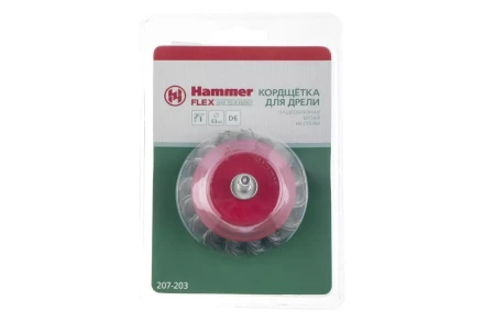 Кордщетка HAMMER чаша 63мм для дрели витая сталь (207-203) купить в Надыме
