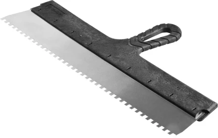 Шпатель ЗУБР "МАСТЕР" ФАСАДНЫЙ, нержавеющее полотно, 450мм, зуб 6х6мм 10078-45-06 купить в Надыме