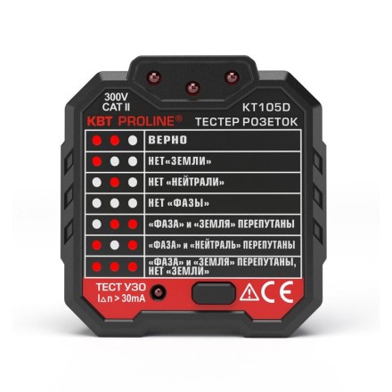 Тестер розеток KT105D PROLINE КВТ купить в Надыме