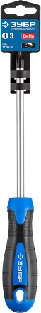 Отвертка ЗУБР "МАСТЕР", хром-ванадиевая сталь, эргономичная двухкомпонентная рукоятка, PH № 2-150мм 25232-2-15 купить в Надыме