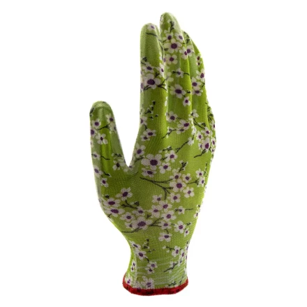 Перчатки садовые из полиэстера с нитрильным обливом, MIX цветов, M Palisad 67864 купить в Надыме