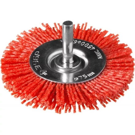 ЗУБР "ПРОФЕССИОНАЛ". Щетка дисковая для дрели, нейлоновая проволока с абразивным покрытием, 75мм 35161-075_z02 купить в Надыме