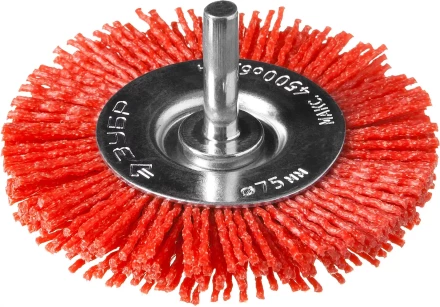 ЗУБР "ПРОФЕССИОНАЛ". Щетка дисковая для дрели, нейлоновая проволока с абразивным покрытием, 75мм 35161-075_z02 купить в Надыме
