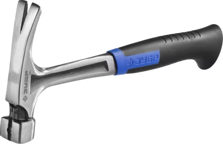 Молоток-гвоздодер ЗУБР "ПРОФЕССИОНАЛ" цельнокованый с магнитом и двухкомпонентной рукояткой, 580г 20258-580 купить в Надыме