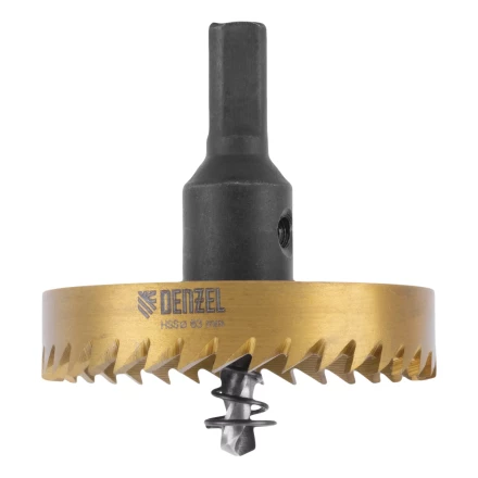 Коронка по металлу HSS, 63 мм, нитридтитановое покрытие Denzel 724120 купить в Надыме