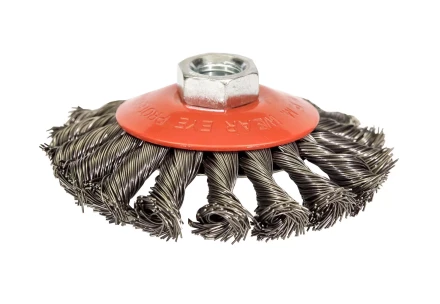 Щетка для УШМ М14/100 мм выгнутая сталь витая VMX 511726 купить в Надыме