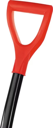 Лопата снеговая пластиковая с алюминиевой планкой, с алюминиевым черенком и V-ручкой, 410мм, оранжевая, СИБИН 421845 421845 купить в Надыме