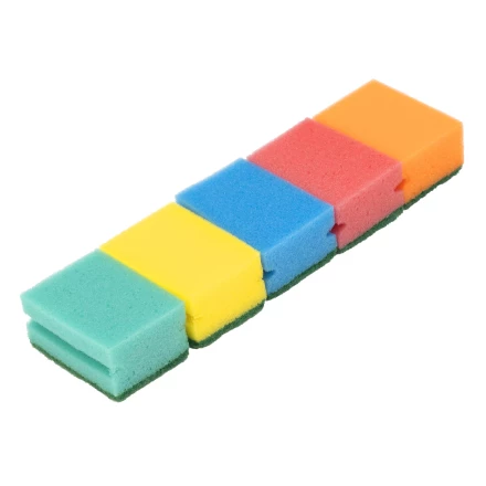 Губки для посуды профильные Comfort, 87 x 65 x 40 мм, 5 шт., Home Palisad 923575 купить в Надыме