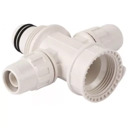 Коллектор ЗУБР "ШиреФит" сборный крестовой "внутренняя резьба - штуцер с гайкой - штуцер с гайкой", 26мм х 16мм 51518-26-16-26