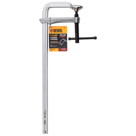 Струбцина F-образная Denzel 20471, 100x400мм, кованая купить в Надыме
