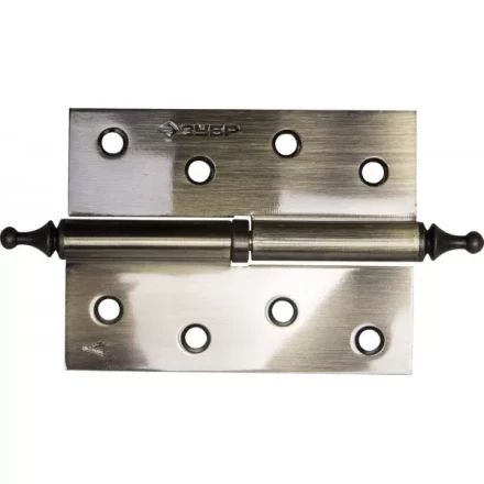 Петля дверная разъемная ЗУБР "ЭКСПЕРТ", 1 подшипник, цвет ст. латунь (AB), левая, с крепежом, 100х75х2,5мм,2шт 37605-100-5L купить в Надыме