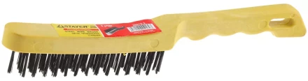 Щетка STAYER "MASTER" проволочная стальная с пластмассовой ручкой, 3 ряда 35015-3 купить в Надыме