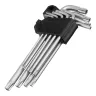Набор ключей имбусовых Torx-Tempered, TT10-50, CrV, 9 шт., удлиненные Сибртех 123717 купить в Надыме